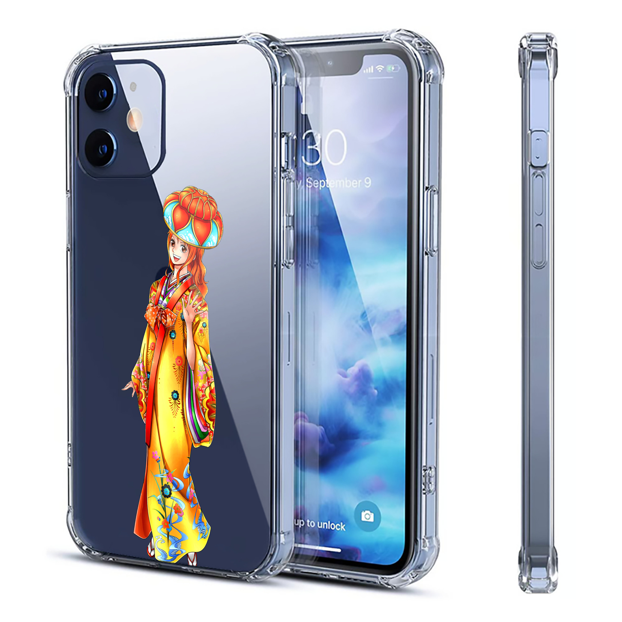 （画像用） ワンピース ナミ ONE PIECE Nami 【iPhone 12シリーズ対応】透明スマホケース（クリアソフトケース）